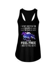 I ride horse to feel alive Ladies Flowy Tank tile