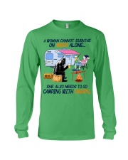A woman needs to go camping and beer Long Sleeve Tee tile