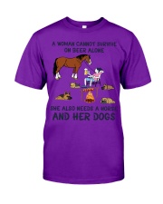 A woman need a Horse and her Dogs Classic T-Shirt tile