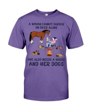 A woman need a Horse and her Dogs Premium Fit Mens Tee tile