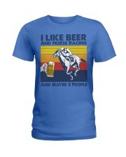 Horse racing and Beer Ladies T-Shirt tile