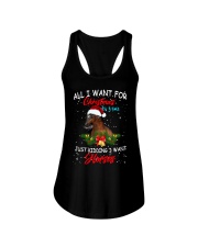 All I want for Christmas is horses Ladies Flowy Tank tile