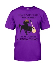 I ride horses and play guitars Classic T-Shirt tile