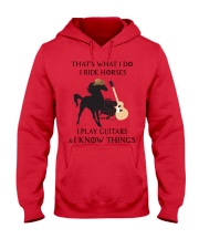 I ride horses and play guitars Hooded Sweatshirt tile