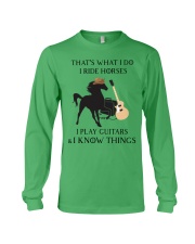 I ride horses and play guitars Long Sleeve Tee tile