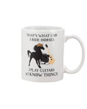 I ride horses and play guitars Mug tile