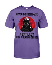Under Estimate A Cat Lady Premium Fit Mens Tee tile