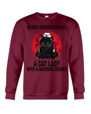 Under Estimate A Cat Lady Crewneck Sweatshirt tile