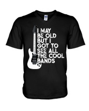 I Maybe Old Guitar V-Neck T-Shirt tile