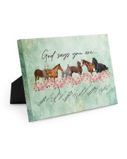 God says you are Horses Easel-Back Gallery Wrapped Canvas tile