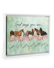 God says you are Horses Floating Framed Canvas Prints White tile