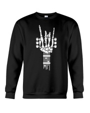 Rock Roll Skeleton Guitar Music Crewneck Sweatshirt tile