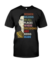 Ruth Bader Ginsburg Notorious RBG shirt Classic T-Shirt front
