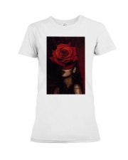 African Woman Art, Flower Head Woman, Black women art, black flowers head, black art, african american art Premium Fit Ladies Tee tile
