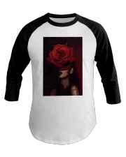 African Woman Art, Flower Head Woman, Black women art, black flowers head, black art, african american art Baseball Tee tile