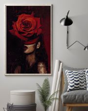 African Woman Art, Flower Head Woman, Black women art, black flowers head, black art, african american art 16x24 Poster lifestyle-poster-1