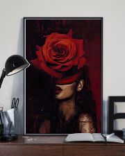 African Woman Art, Flower Head Woman, Black women art, black flowers head, black art, african american art 16x24 Poster lifestyle-poster-2