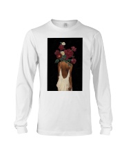 Black Woman With Flower Poster, black woman art, black art, black art print, black woman poster, black girl poster, black woman print Long Sleeve Tee tile