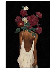 Black Woman With Flower Poster, black woman art, black art, black art print, black woman poster, black girl poster, black woman print 16x24 Poster front