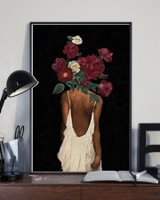 Black Woman With Flower Poster, black woman art, black art, black art print, black woman poster, black girl poster, black woman print 16x24 Poster lifestyle-poster-2