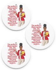 The Great Black Teacher Inspires Christmas Circle ornament - 3 pieces (porcelain) front