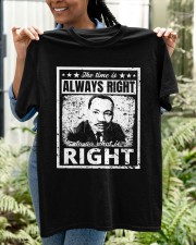 Martin Luther King Jr. MLK Classic The Time Is Always Right Classic T-Shirt apparel-classic-tshirt-lifestyle-front-130
