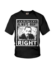 Martin Luther King Jr. MLK Classic The Time Is Always Right Youth T-Shirt tile