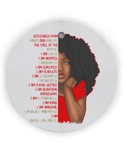 Kids Black Girl Magic Christmas Circle Ornament (Wood tile