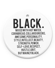 Black Pride Christmas Circle Ornament (Porcelain) tile