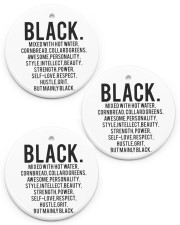 Black Pride Christmas Circle ornament - 3 pieces (porcelain) front