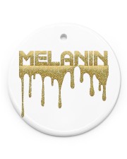 Dripping Melanin Black Girl Magic Circle Ornament (Porcelain) tile