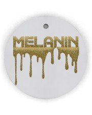 Dripping Melanin Black Girl Magic Circle Ornament (Wood tile