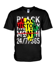 Black History Month Africa Map Melanin 2022 Women V-Neck T-Shirt tile