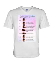 Open Your Chakras V-Neck T-Shirt tile