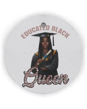 Educated Black Queen Circle Ornament (Wood tile