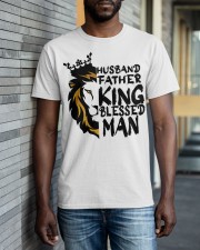 Mens Husband Father King Blessed Man Black Dad Classic T-Shirt apparel-classic-tshirt-lifestyle-front-40