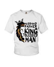 Mens Husband Father King Blessed Man Black Dad Youth T-Shirt tile