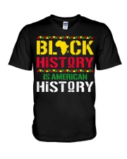 Black History Is American History, Black History Month V-Neck T-Shirt tile