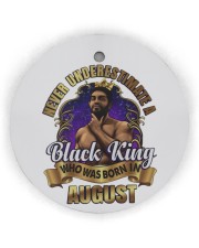 August Black King Christmas Circle Ornament (Wood tile