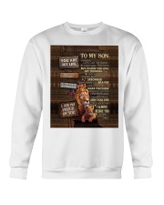 Dad To Son Lion Sometimes Life Can Be Hard And Challenges Crewneck Sweatshirt tile