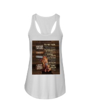 Dad To Son Lion Sometimes Life Can Be Hard And Challenges Ladies Flowy Tank tile