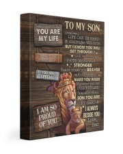 Dad To Son Lion Sometimes Life Can Be Hard And Challenges Gallery Wrapped Canvas Prints tile