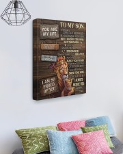 Dad To Son Lion Sometimes Life Can Be Hard And Challenges 16x20 Gallery Wrapped Canvas Prints aos-canvas-pgw-16x20-lifestyle-front-02