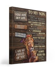 Dad To Son Lion Sometimes Life Can Be Hard And Challenges 16x20 Gallery Wrapped Canvas Prints front