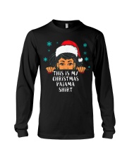 This Is My Christmas Pajama Melanin Funny Women Black Girl Long Sleeve Tee tile