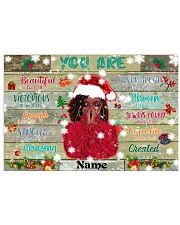 Merry Christmas Black Girl Horizontal Poster tile