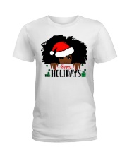 Black Woman Nubian Princess Queen Hair Beautiful African American Female Lady Tshirt Ladies T-Shirt tile
