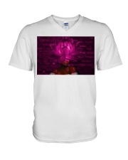 Black Lotus Yoga V-Neck T-Shirt tile