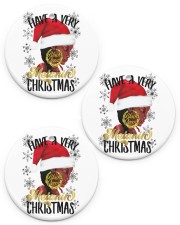 Very Melanin Christmas Circle ornament - 3 pieces (porcelain) front