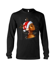 Black Queen Merry Christmas Afro Women Melanin Xmas Girl Long Sleeve Tee tile